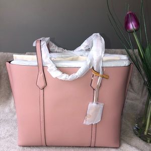 Tory Burch Perry Triple Compartment Tote pink NWT